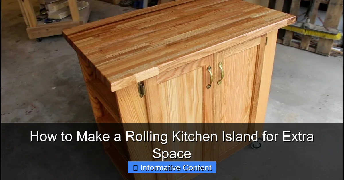 How to Make a Rolling Kitchen Island for Extra Space