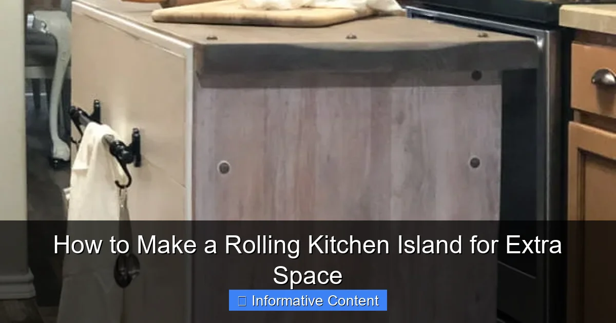 How to Make a Rolling Kitchen Island for Extra Space