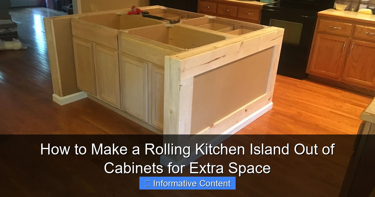 How to Make a Rolling Kitchen Island Out of Cabinets for Extra Space