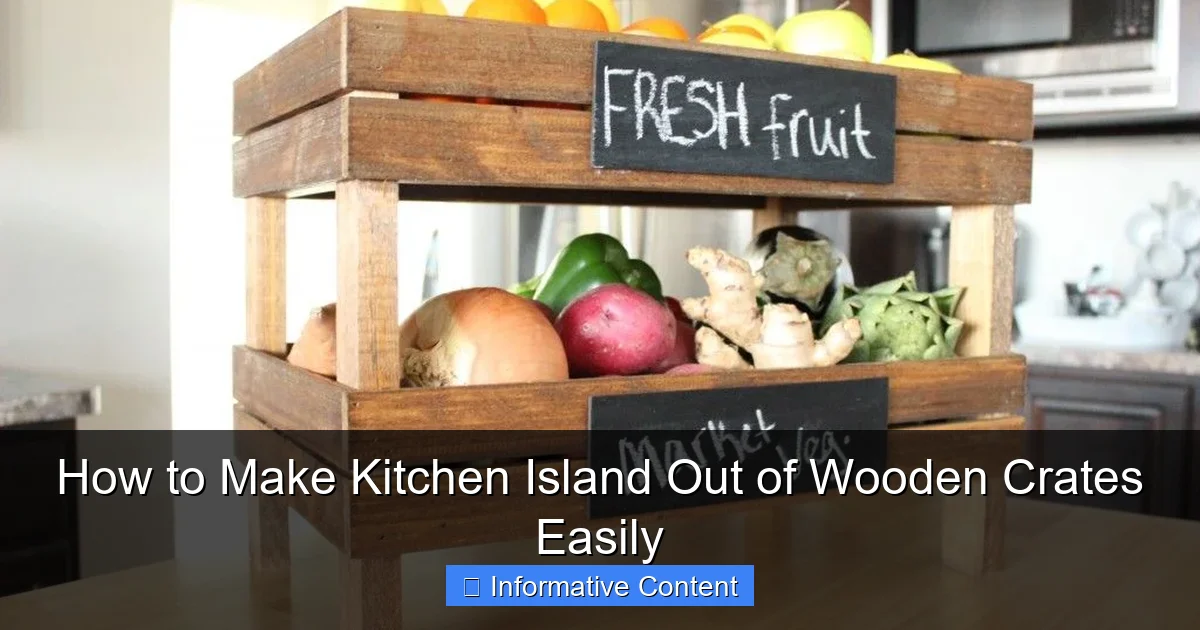 How to Make Kitchen Island Out of Wooden Crates Easily