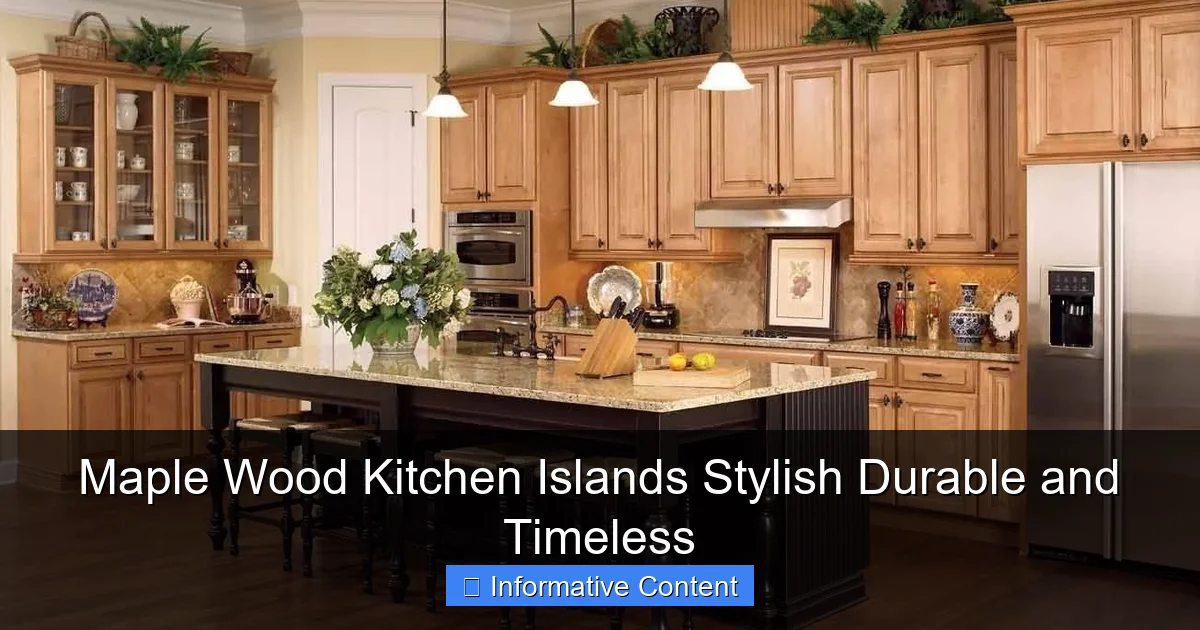Maple Wood Kitchen Islands Stylish Durable and Timeless