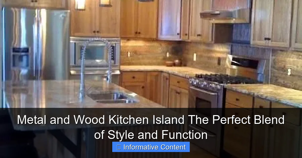 Metal and Wood Kitchen Island The Perfect Blend of Style and Function