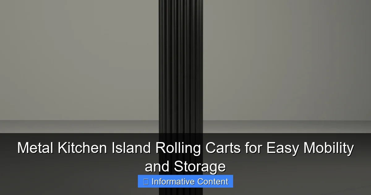 Metal Kitchen Island Rolling Carts for Easy Mobility and Storage
