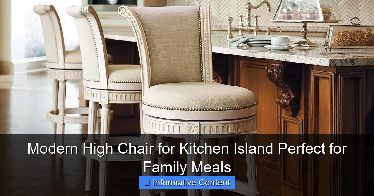 Modern High Chair for Kitchen Island Perfect for Family Meals