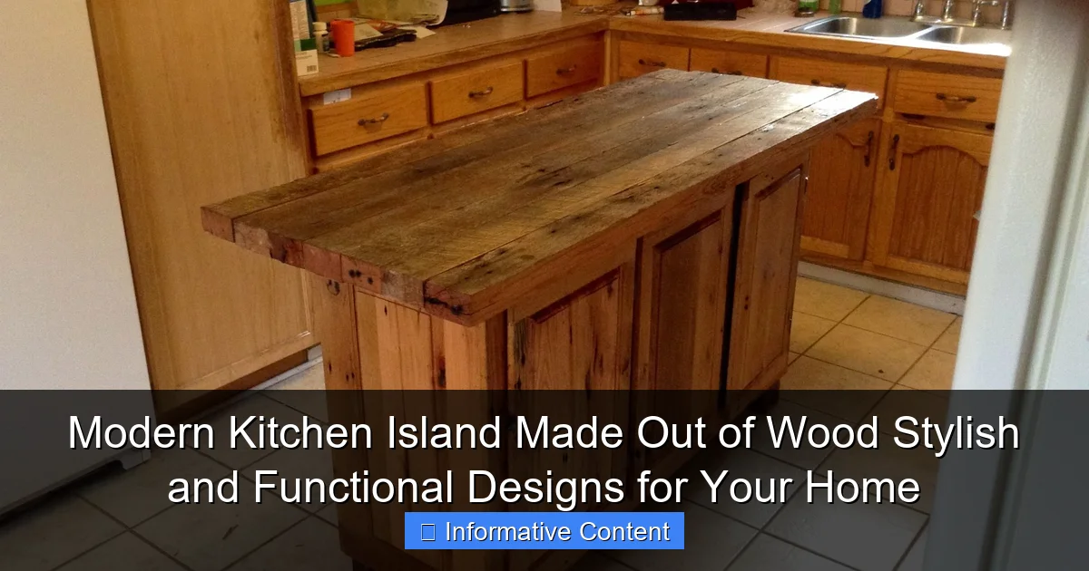 Modern Kitchen Island Made Out of Wood Stylish and Functional Designs for Your Home