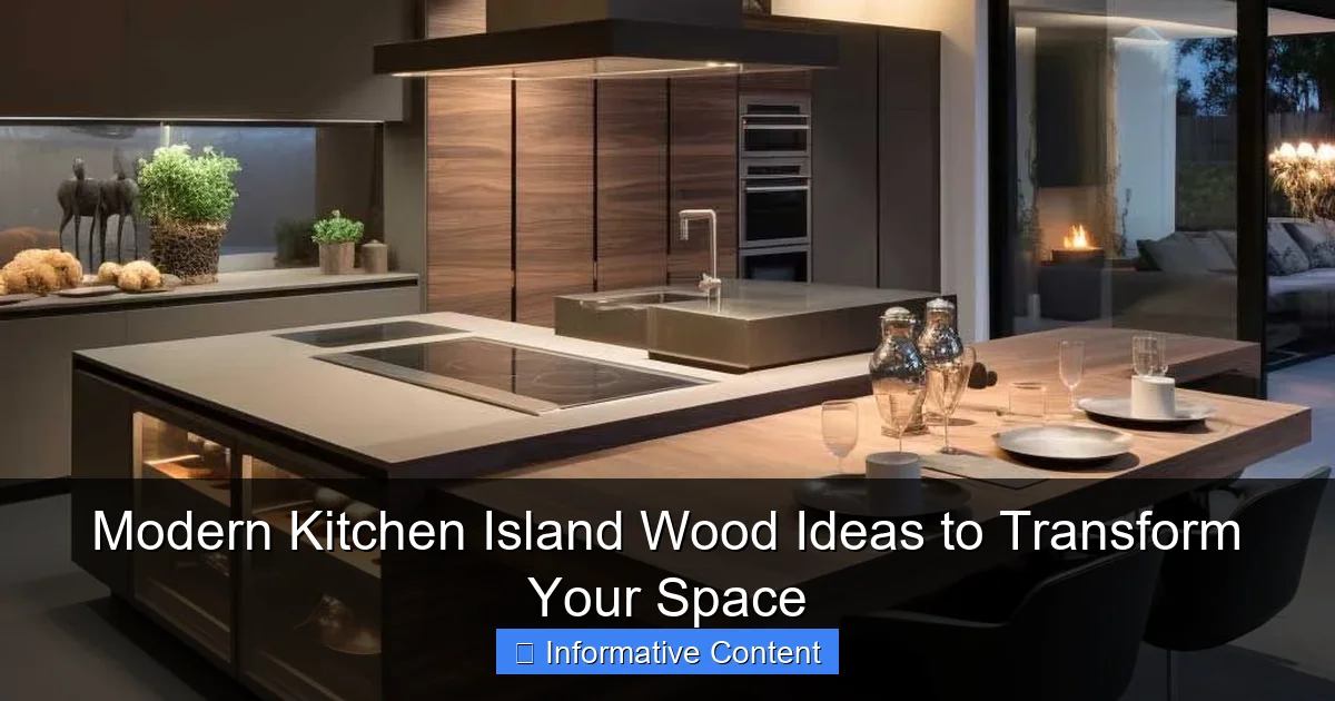 Modern Kitchen Island Wood Ideas to Transform Your Space