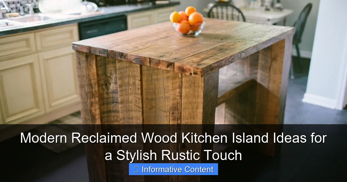 Modern Reclaimed Wood Kitchen Island Ideas for a Stylish Rustic Touch
