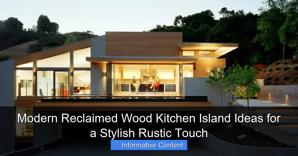 Modern Reclaimed Wood Kitchen Island Ideas for a Stylish Rustic Touch