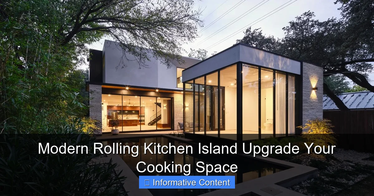 Modern Rolling Kitchen Island Upgrade Your Cooking Space