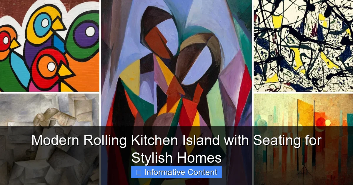 Modern Rolling Kitchen Island with Seating for Stylish Homes