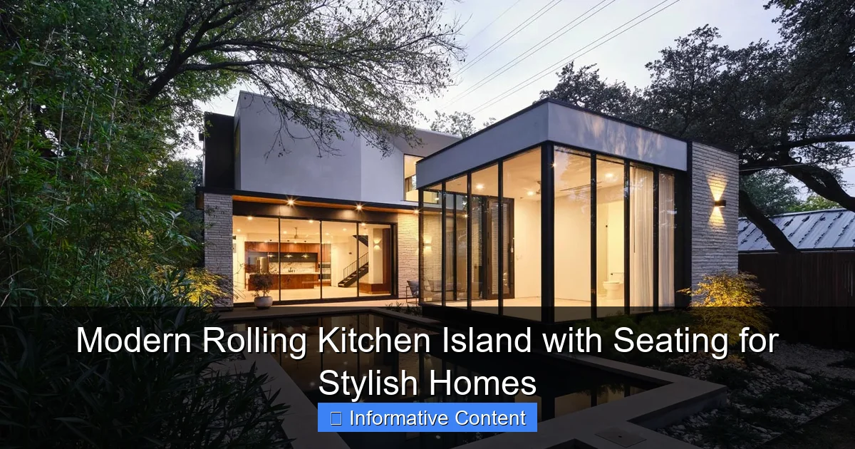 Modern Rolling Kitchen Island with Seating for Stylish Homes