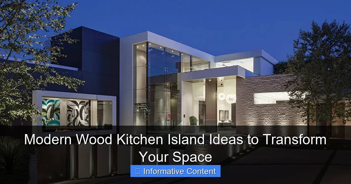 Modern Wood Kitchen Island Ideas to Transform Your Space