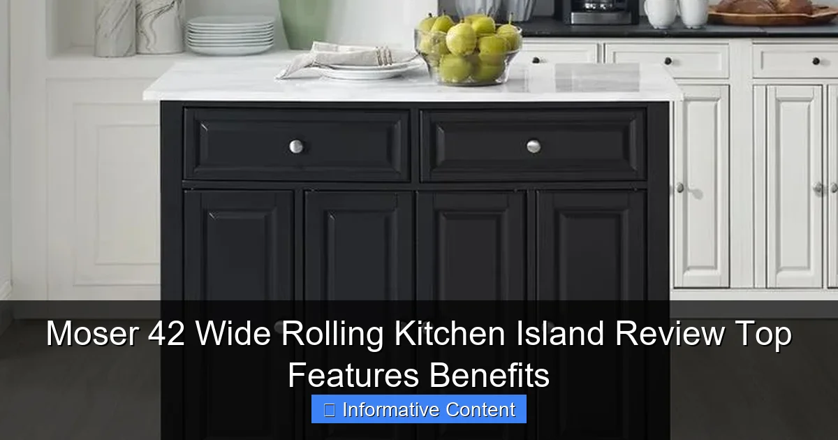 Moser 42 Wide Rolling Kitchen Island Review Top Features Benefits