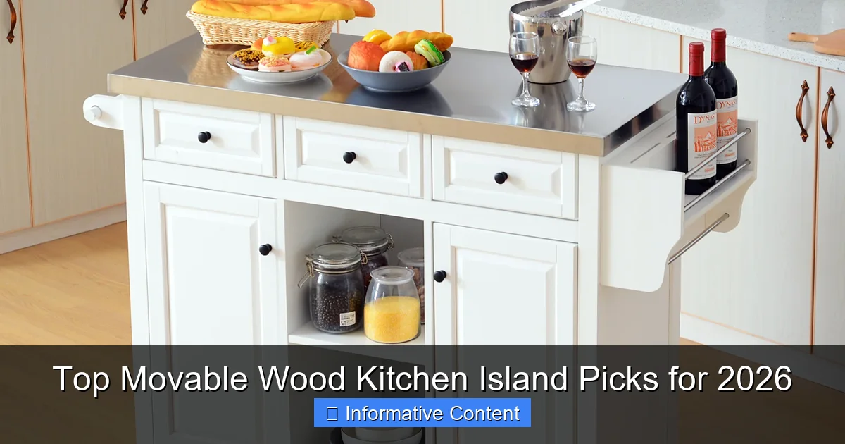 Top Movable Wood Kitchen Island Picks for 2026