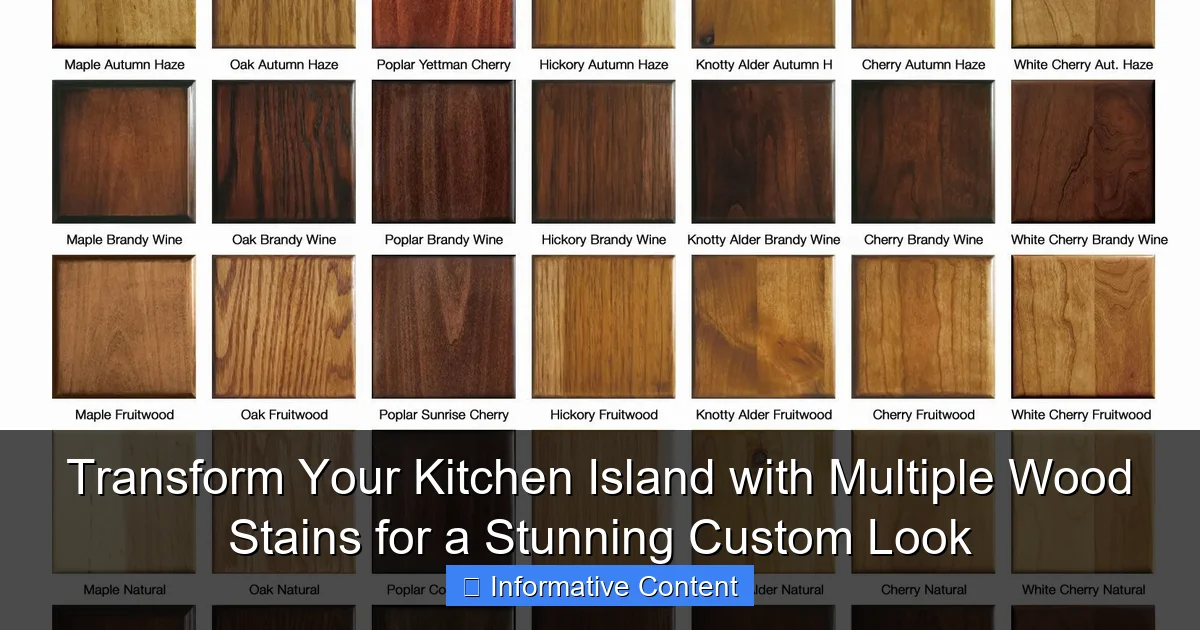 Transform Your Kitchen Island with Multiple Wood Stains for a Stunning Custom Look