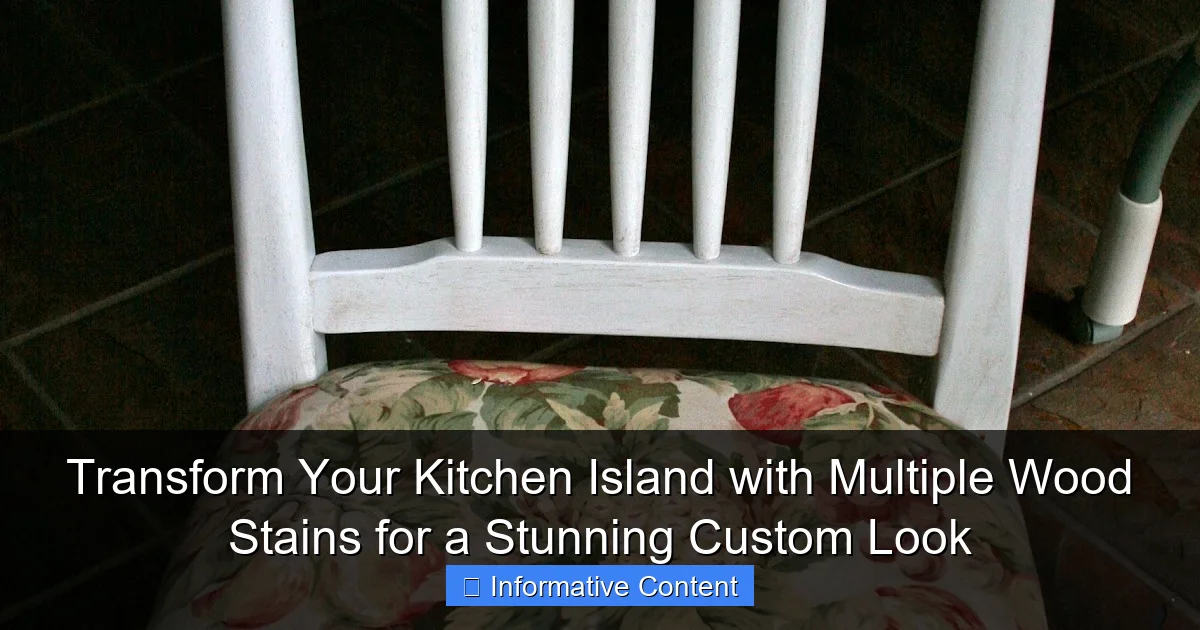 Transform Your Kitchen Island with Multiple Wood Stains for a Stunning Custom Look
