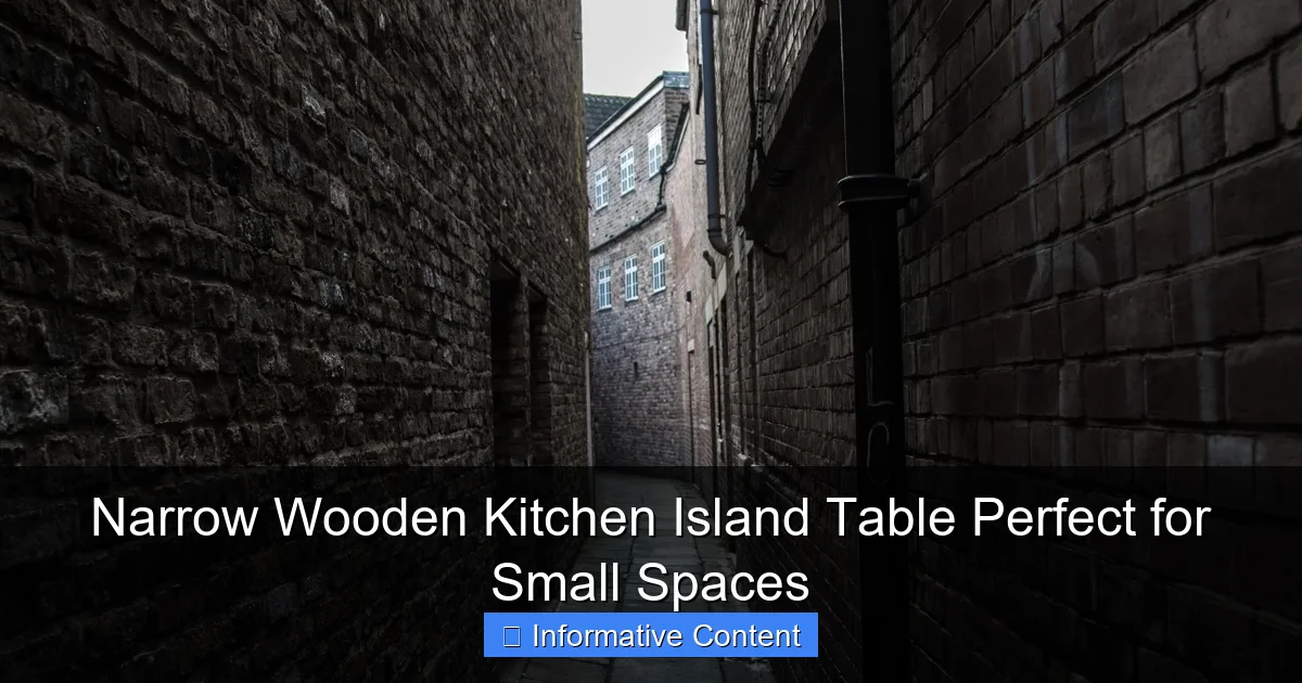 Narrow Wooden Kitchen Island Table Perfect for Small Spaces