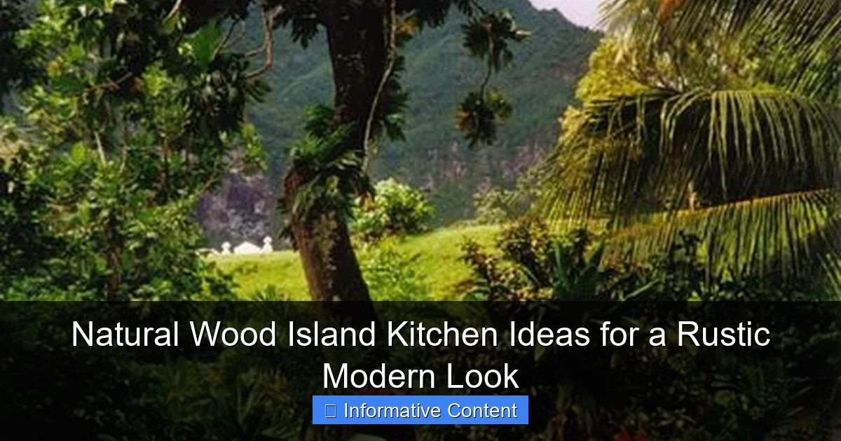 Natural Wood Island Kitchen Ideas for a Rustic Modern Look