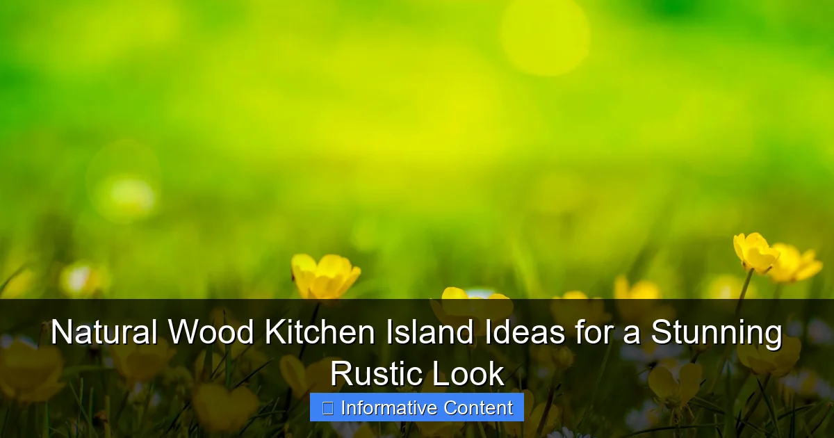 Natural Wood Kitchen Island Ideas for a Stunning Rustic Look