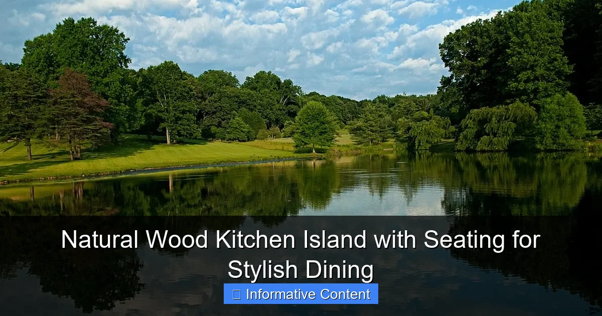 Natural Wood Kitchen Island with Seating for Stylish Dining
