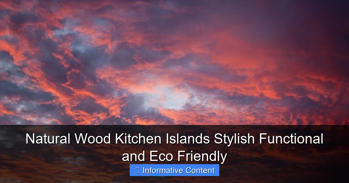 Natural Wood Kitchen Islands Stylish Functional and Eco Friendly