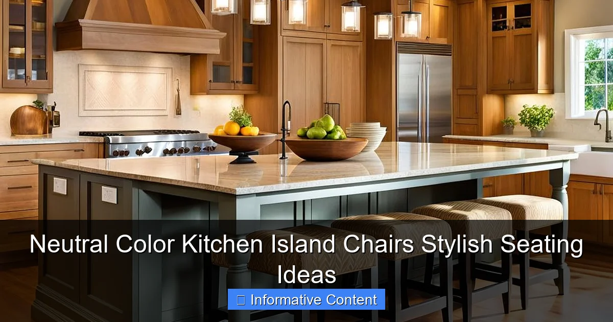 Neutral Color Kitchen Island Chairs Stylish Seating Ideas