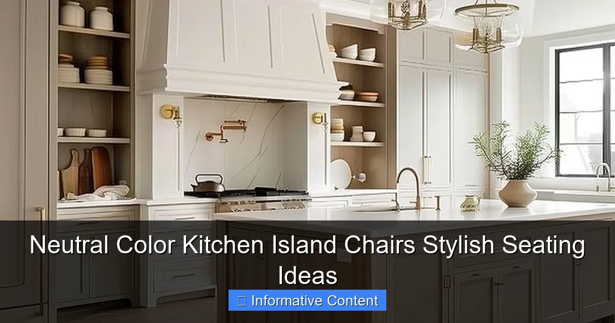 Neutral Color Kitchen Island Chairs Stylish Seating Ideas