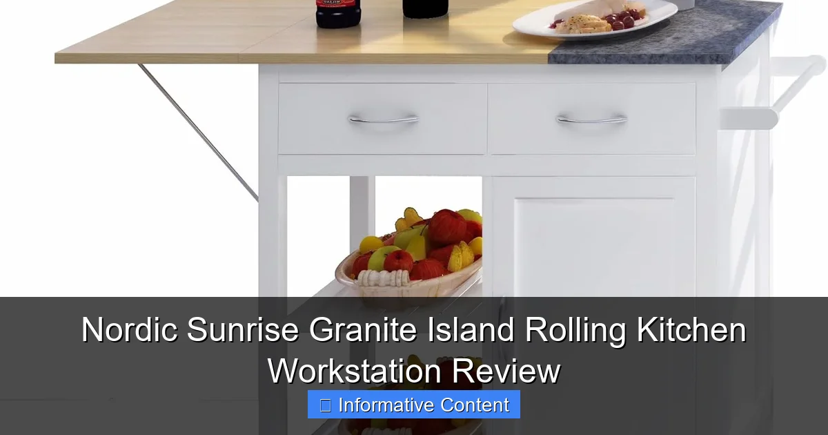 Nordic Sunrise Granite Island Rolling Kitchen Workstation Review