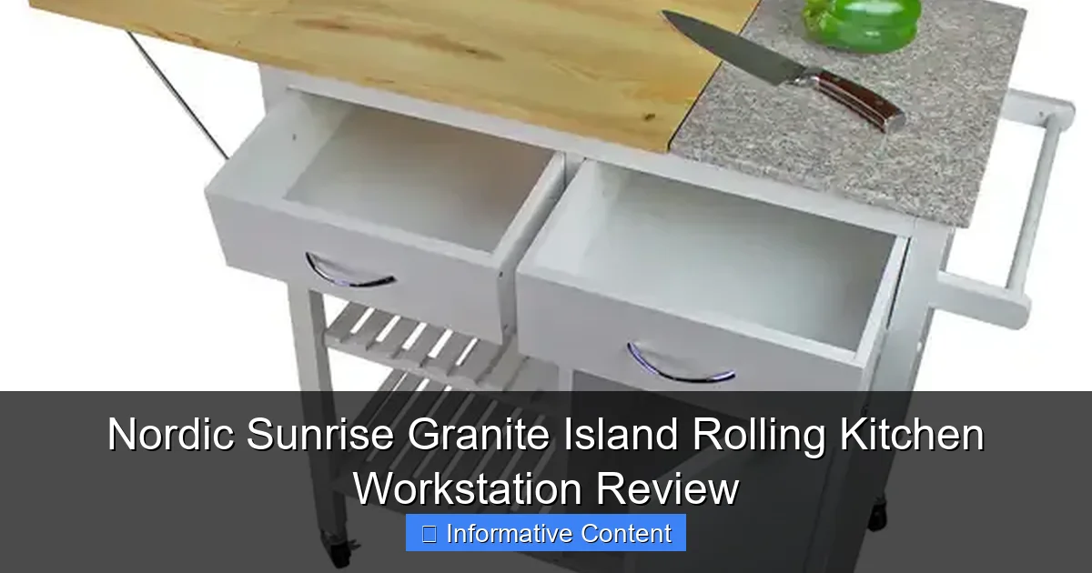 Nordic Sunrise Granite Island Rolling Kitchen Workstation Review