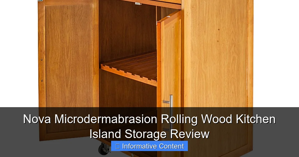 Nova Microdermabrasion Rolling Wood Kitchen Island Storage Review