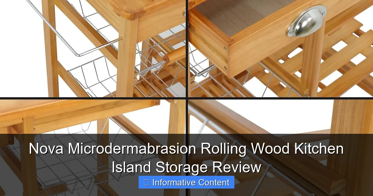 Nova Microdermabrasion Rolling Wood Kitchen Island Storage Review