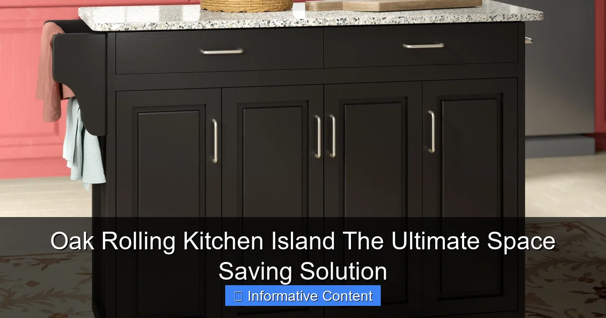Oak Rolling Kitchen Island The Ultimate Space Saving Solution