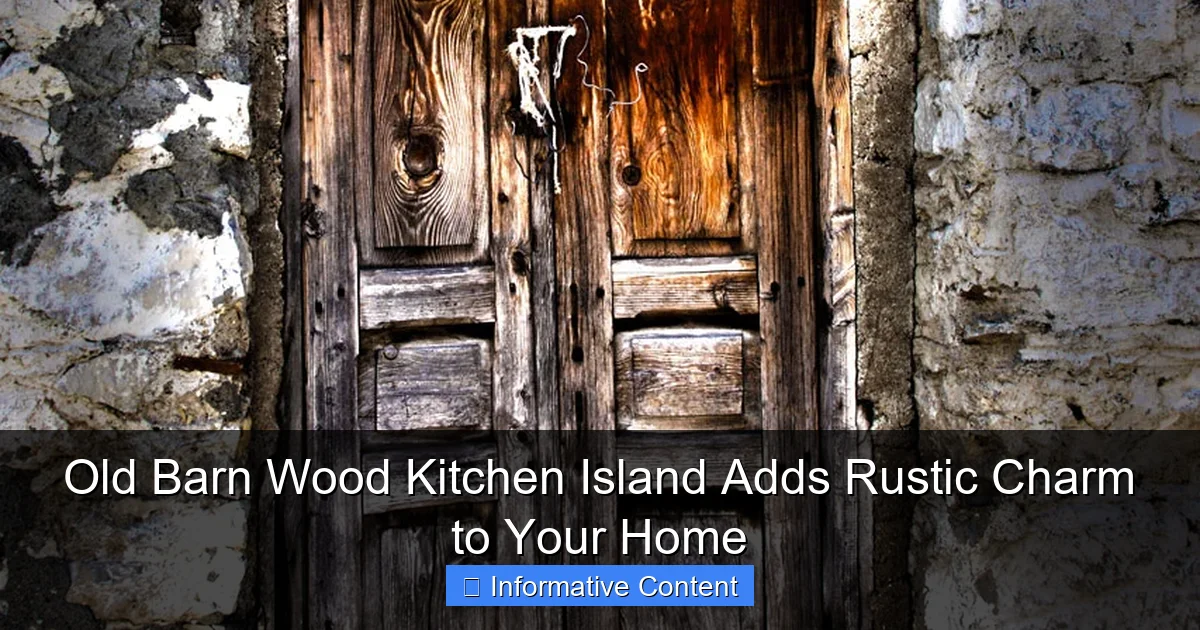 Old Barn Wood Kitchen Island Adds Rustic Charm to Your Home