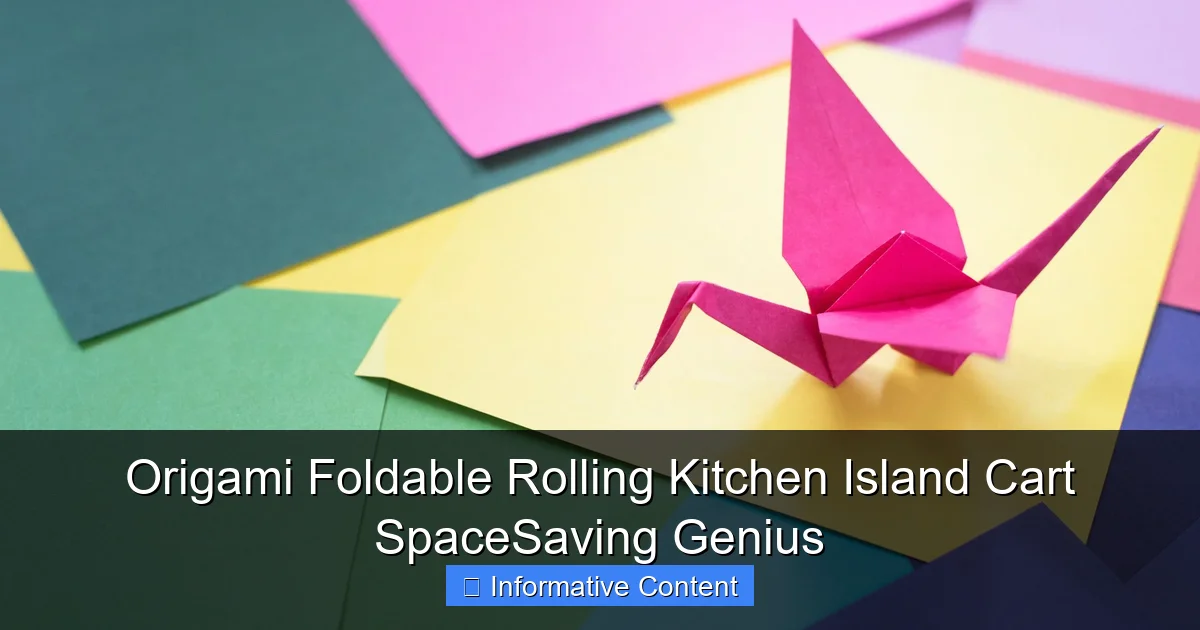 Origami Foldable Rolling Kitchen Island Cart SpaceSaving Genius