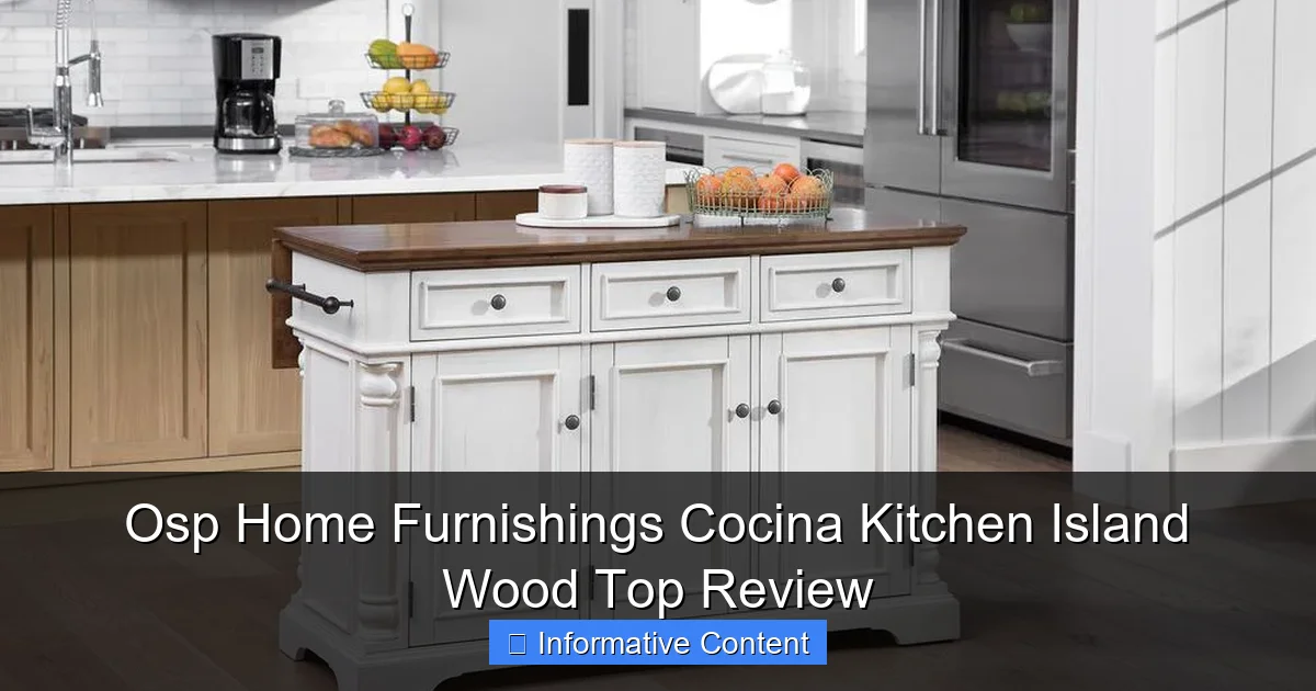 Osp Home Furnishings Cocina Kitchen Island Wood Top Review