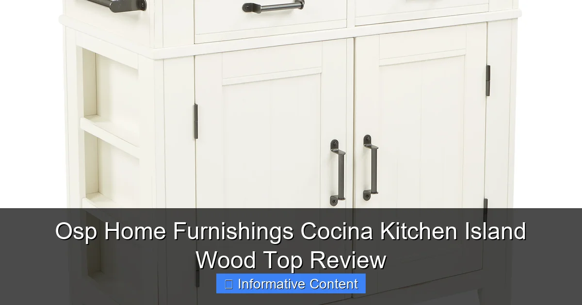 Osp Home Furnishings Cocina Kitchen Island Wood Top Review