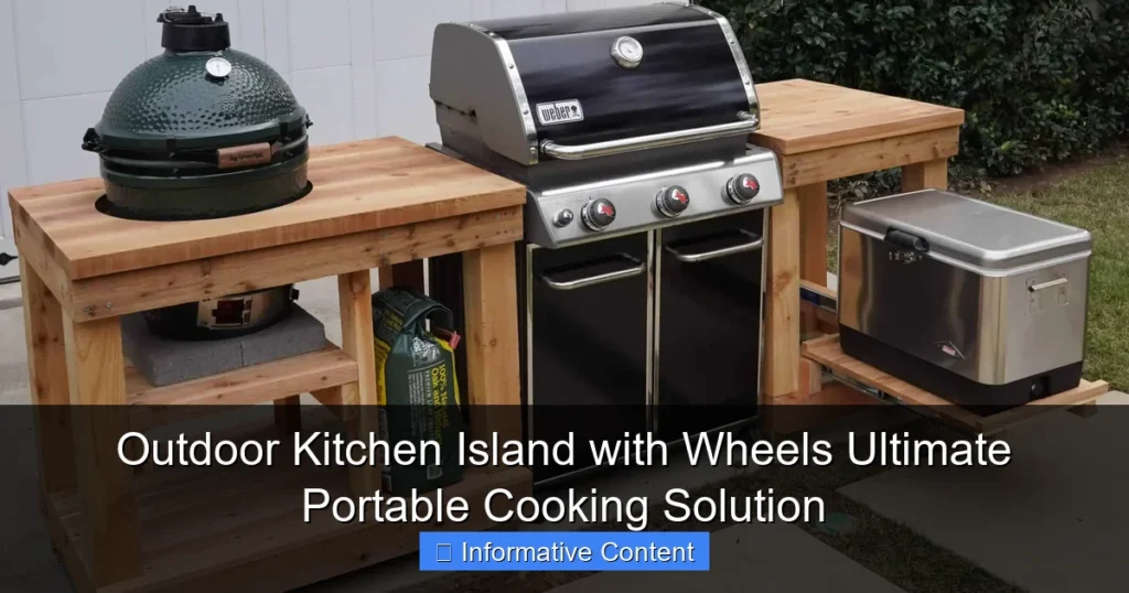 Outdoor Kitchen Island with Wheels Ultimate Portable Cooking Solution