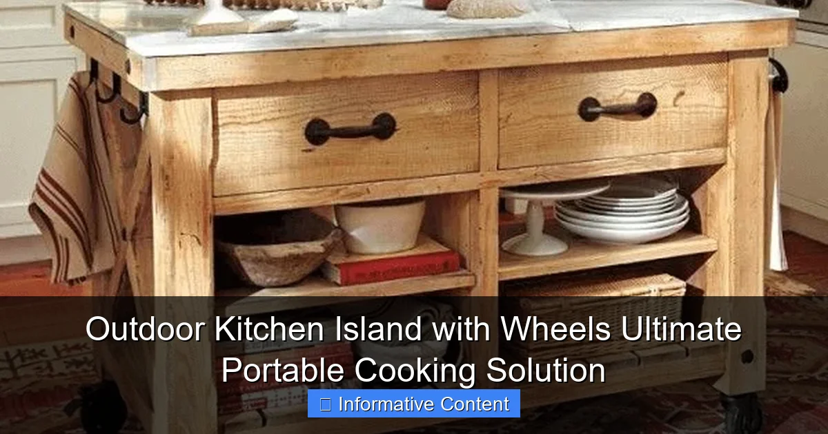 Outdoor Kitchen Island with Wheels Ultimate Portable Cooking Solution
