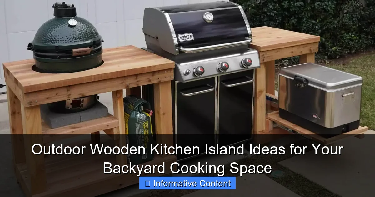 Outdoor Wooden Kitchen Island Ideas for Your Backyard Cooking Space