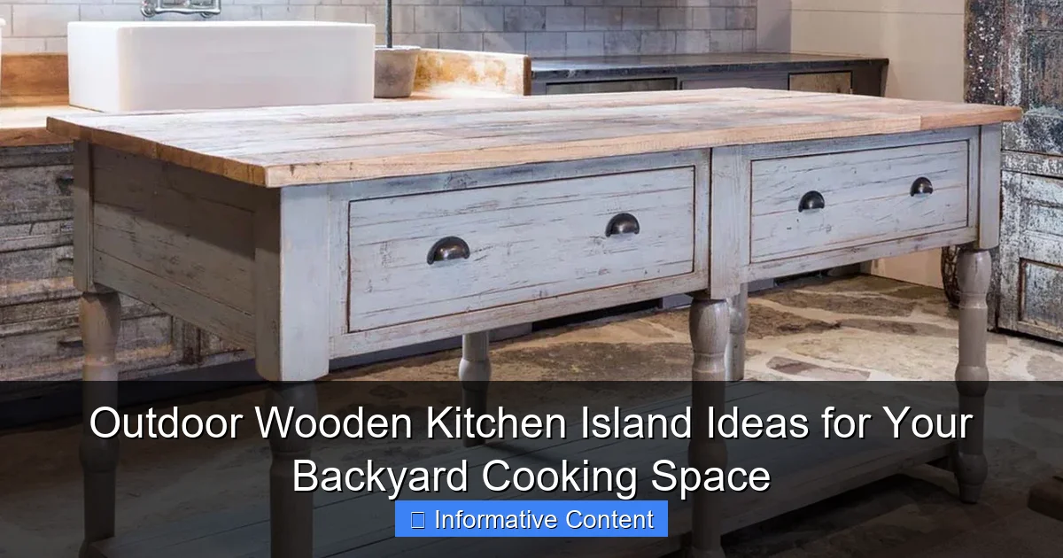 Outdoor Wooden Kitchen Island Ideas for Your Backyard Cooking Space