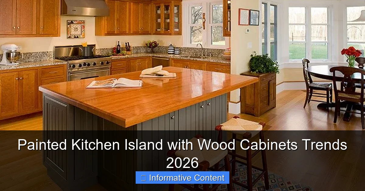 Painted Kitchen Island with Wood Cabinets Trends 2026