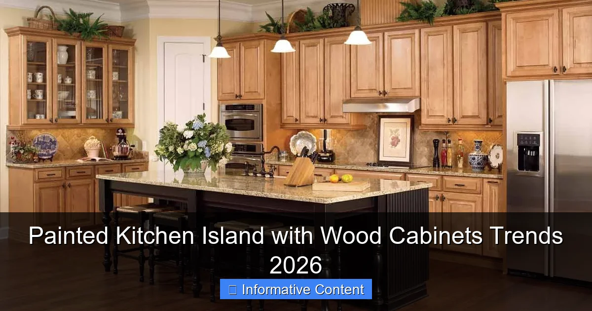 Painted Kitchen Island with Wood Cabinets Trends 2026
