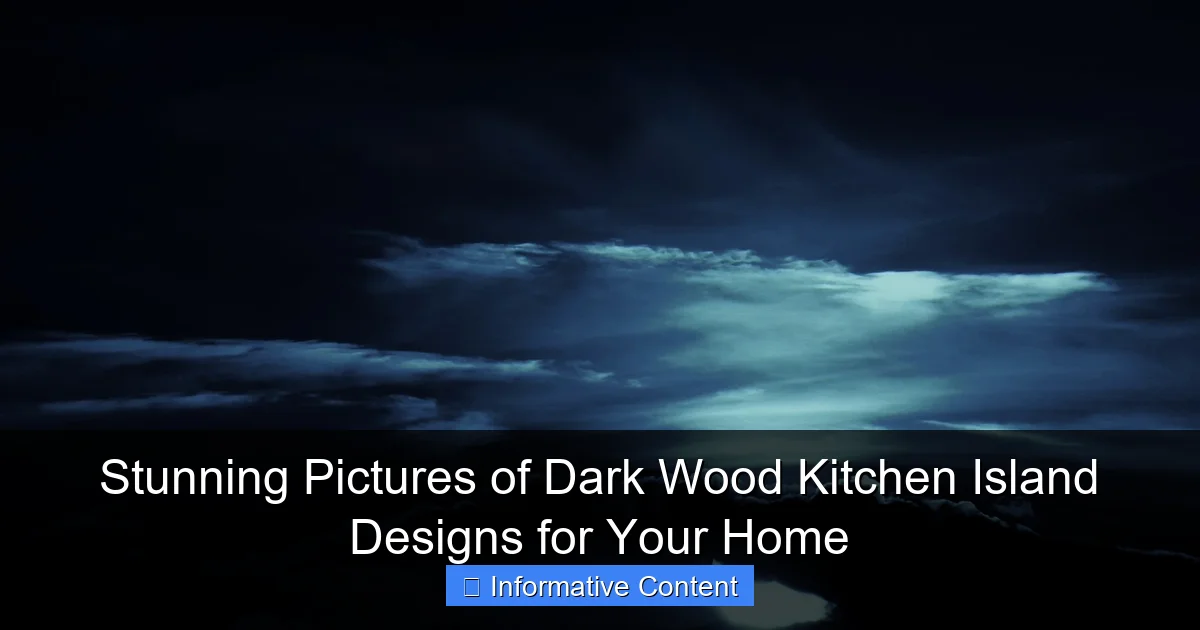Stunning Pictures of Dark Wood Kitchen Island Designs for Your Home