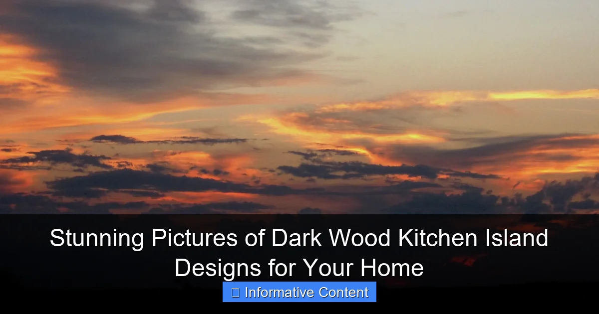 Stunning Pictures of Dark Wood Kitchen Island Designs for Your Home