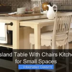 Portable Island Table With Chairs Kitchen Perfect for Small Spaces