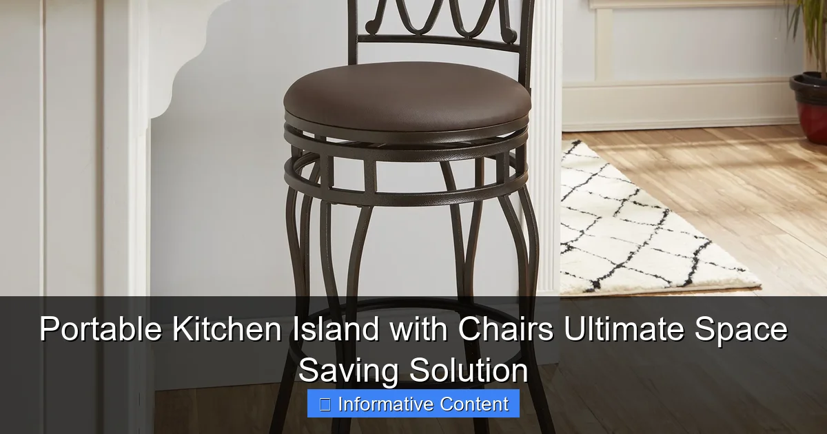 Portable Kitchen Island with Chairs Ultimate Space Saving Solution