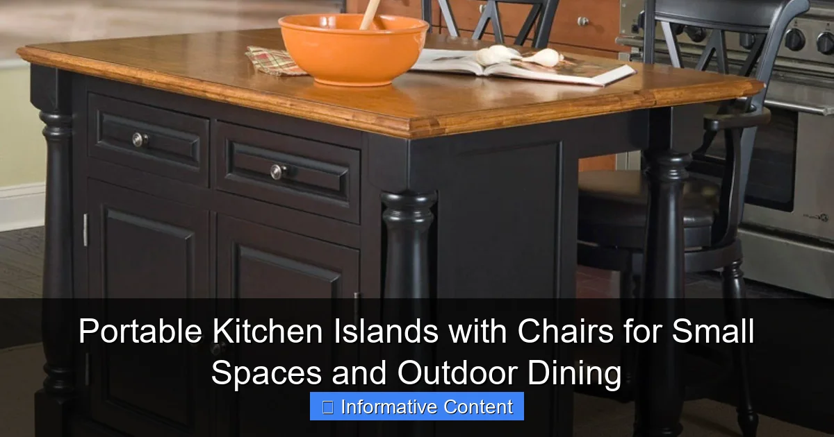 Portable Kitchen Islands with Chairs for Small Spaces and Outdoor Dining