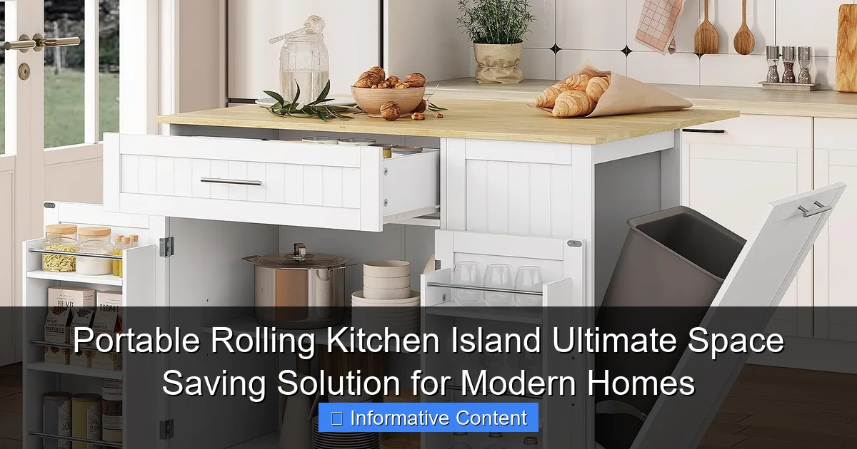 Portable Rolling Kitchen Island Ultimate Space Saving Solution for Modern Homes
