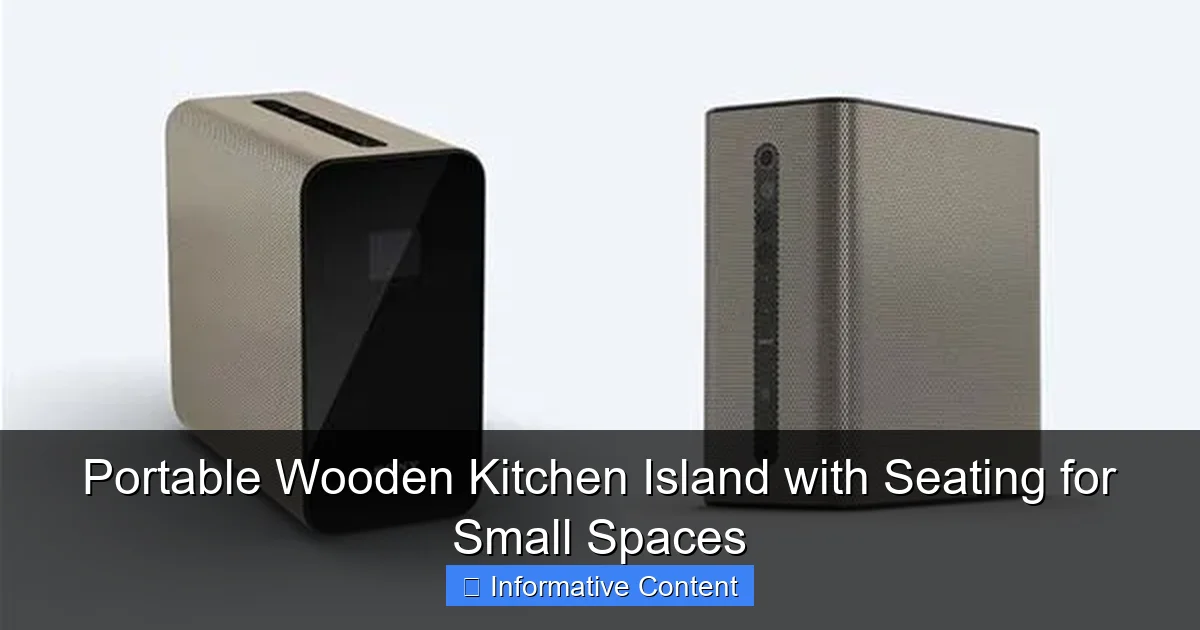 Portable Wooden Kitchen Island with Seating for Small Spaces