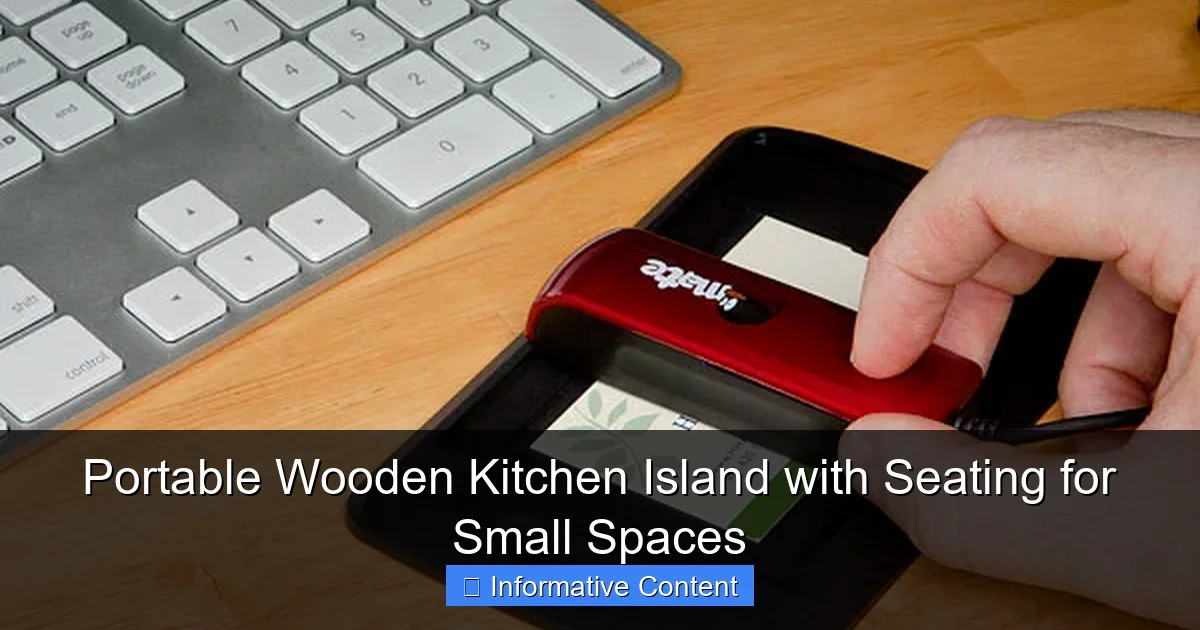 Portable Wooden Kitchen Island with Seating for Small Spaces